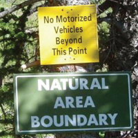no motorized vehicles sign
