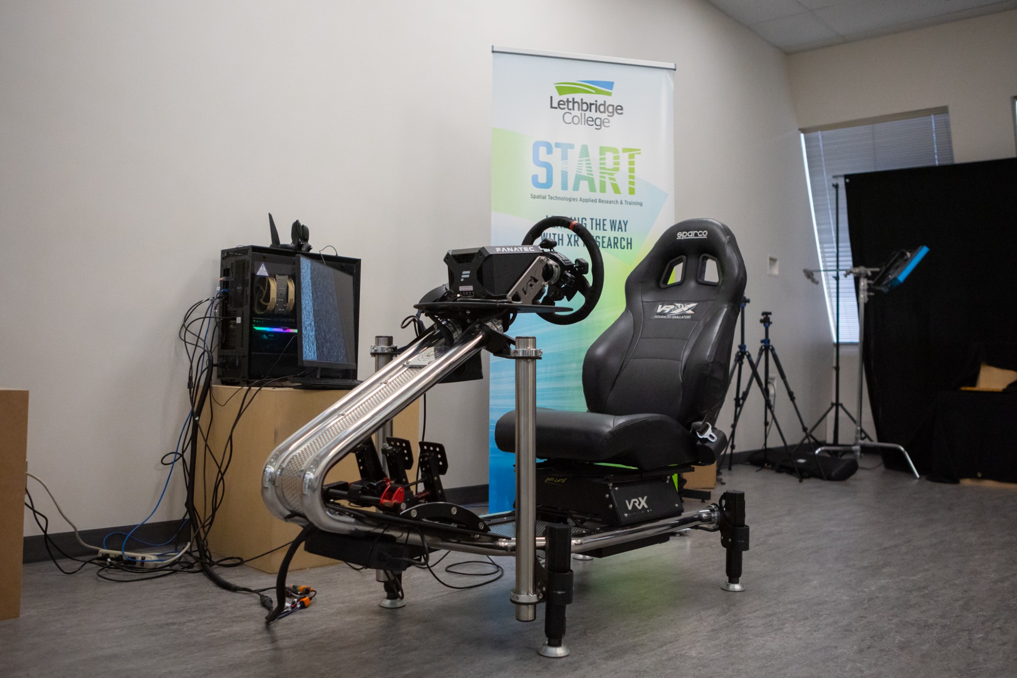 a prototype research VR driving simulator in the START centre