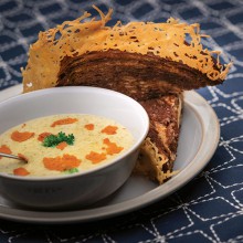 Cheddar Soup and Grilled Cheese
