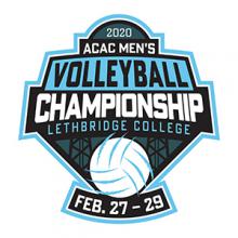 The 2020 ACAC Men's Volleyball Championships tournament logo