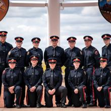 Members of the Medicine Hat and Blood Tribe Police Cadet Training programs pose during the 2018 graduation ceremony